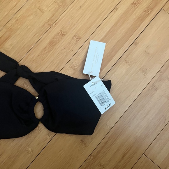 NWT L-Space Black Bikini Top - Picture 3 of 4